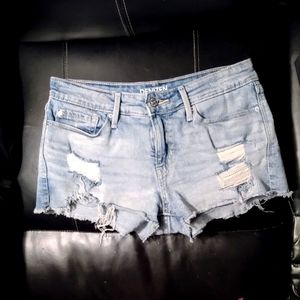 Levi's Denizen Destroyed Hi-Rise "Shorty" Shorts